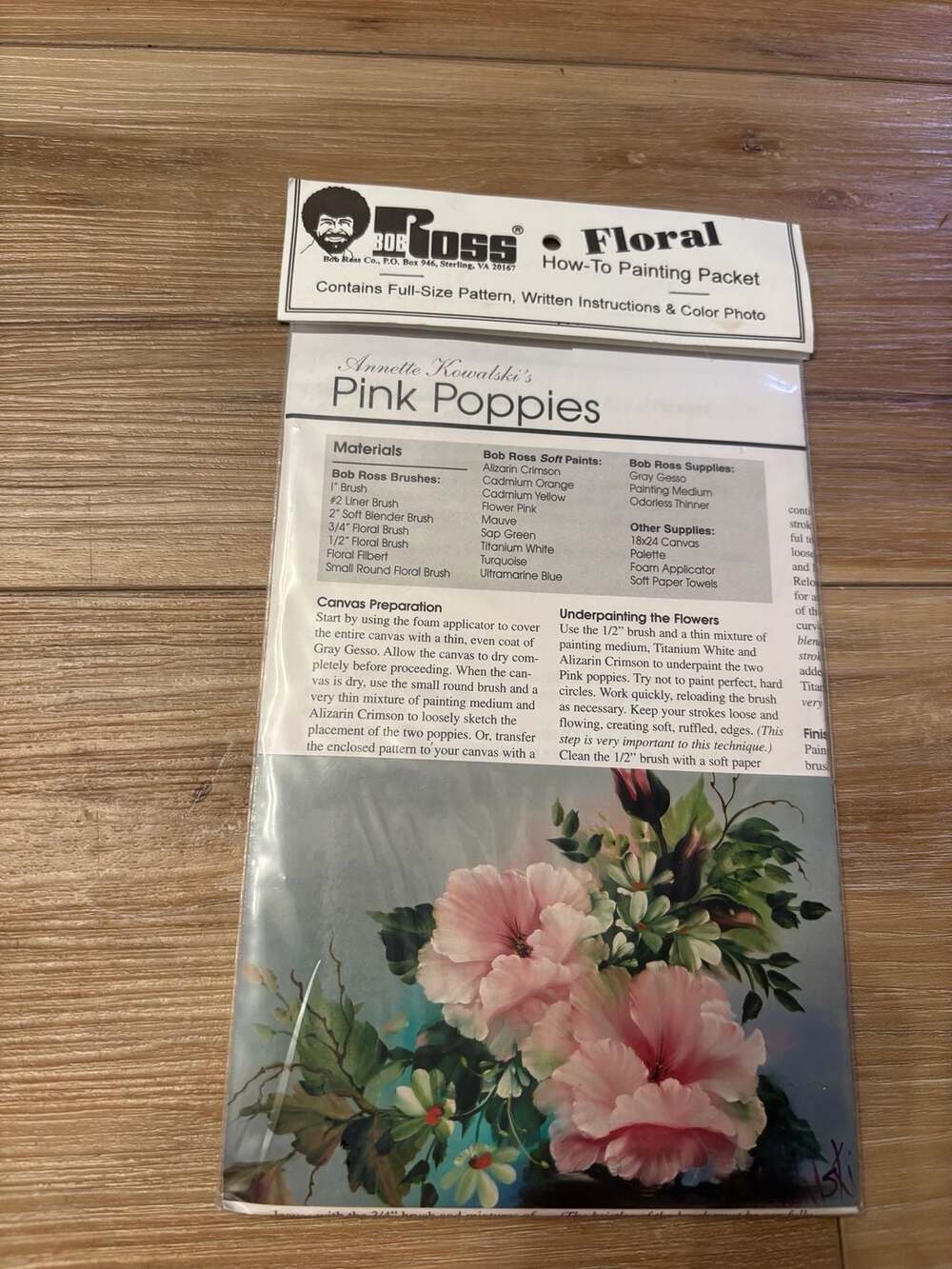 Bob Ross Floral How-To Painting Packet: Pink Poppies (KP009)